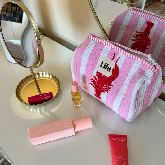 Tote bag - Lobster - inclusief toilettas - Rits - No.12
