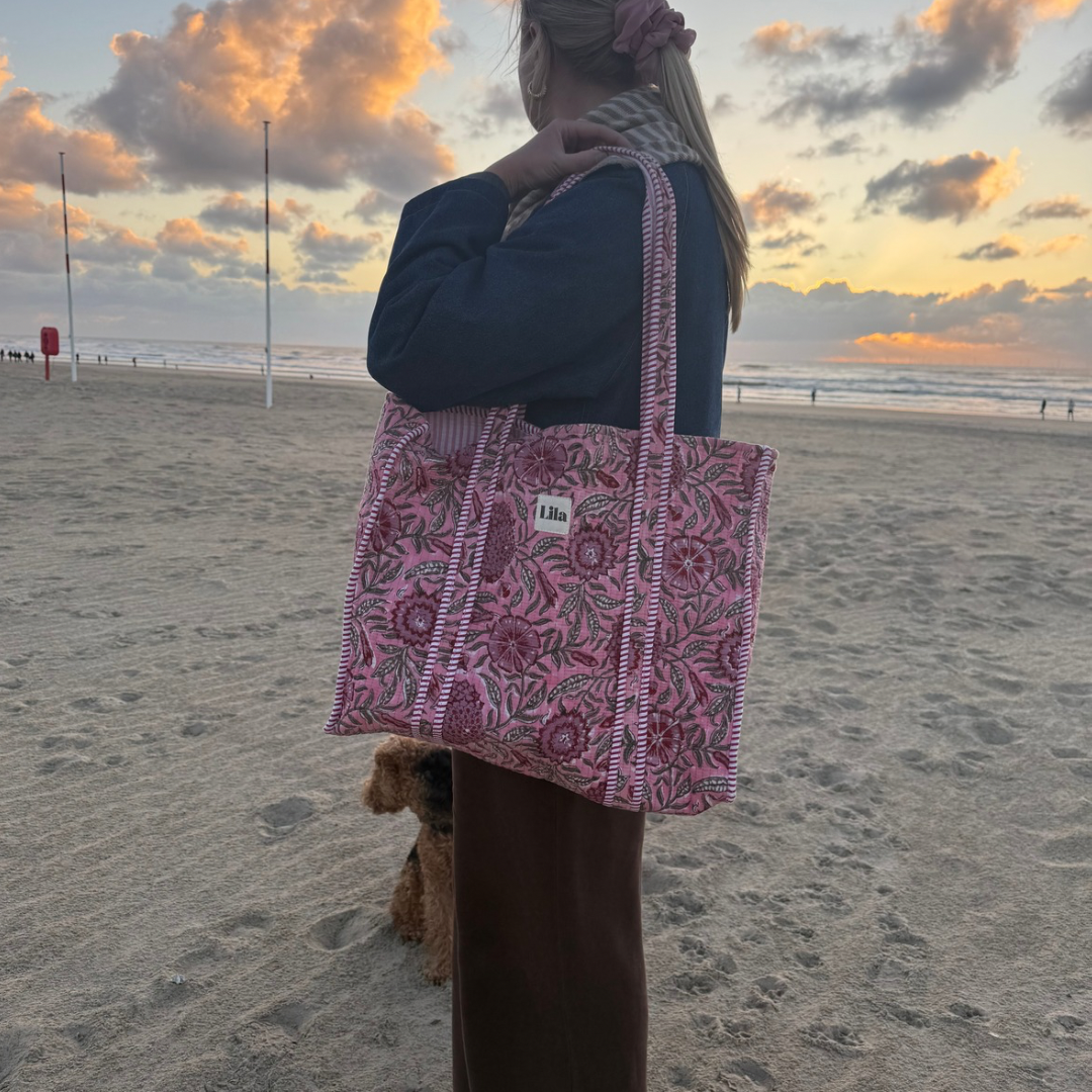 Pre-pedido - Bolso de mano - Rosa - incluye neceser - No.3
