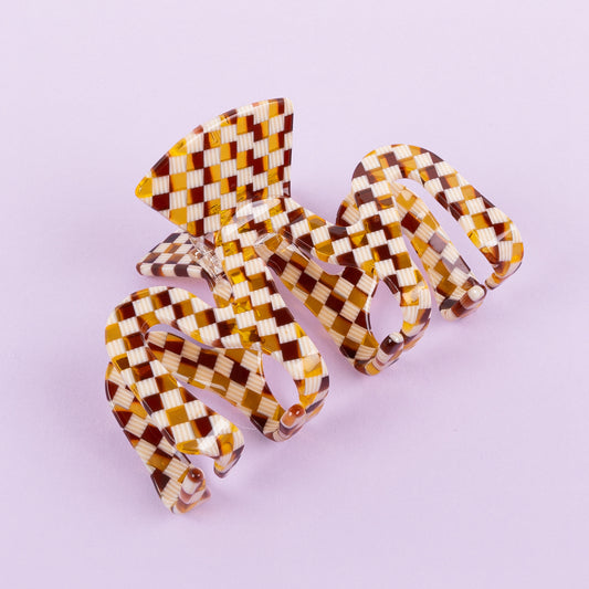 Pinza para el cabello Tablero de ajedrez