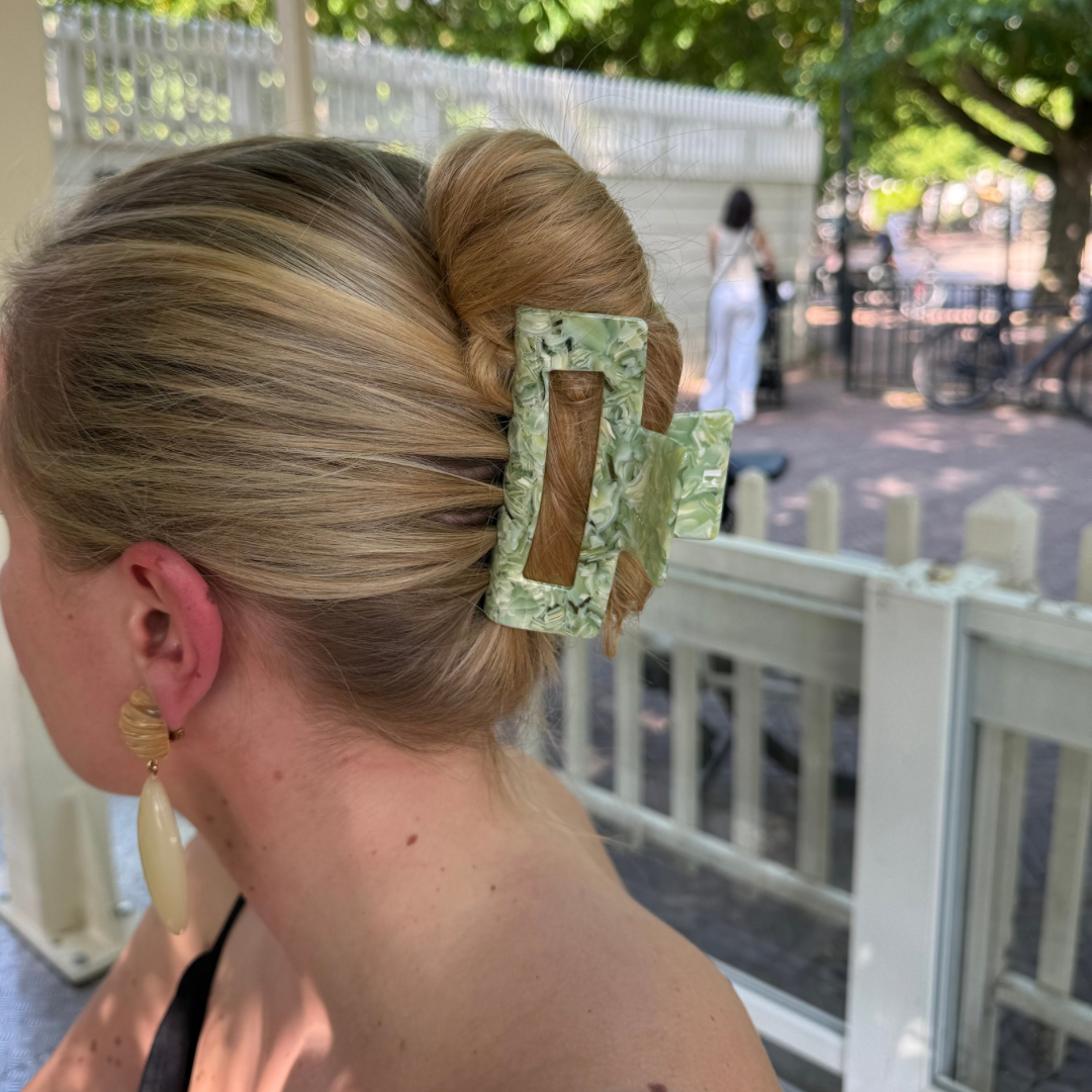 Haarclip Mosgroen