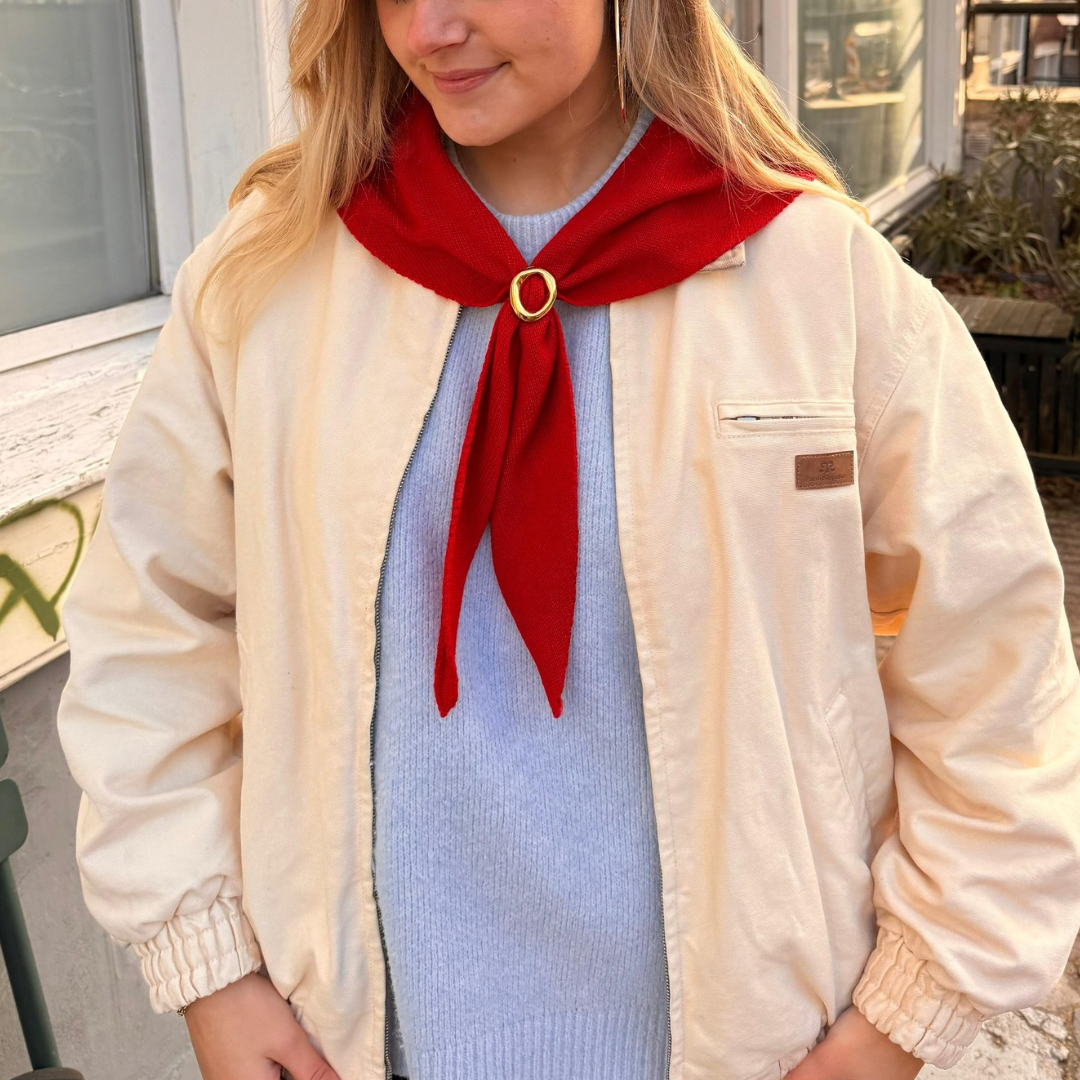 Triangle Sjaal - Rood - Festive - Klein