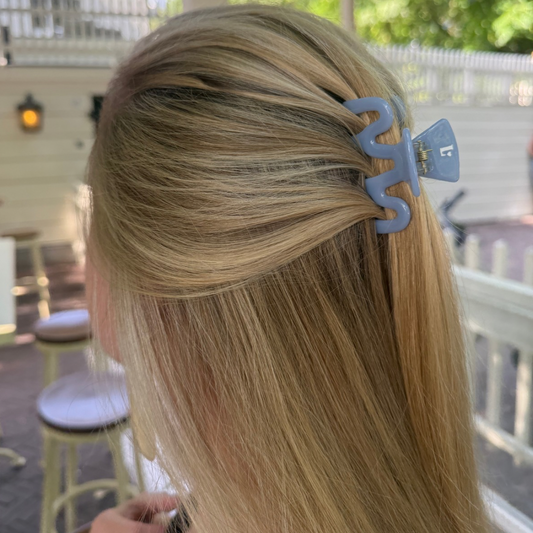Haarclip Blauw - medium