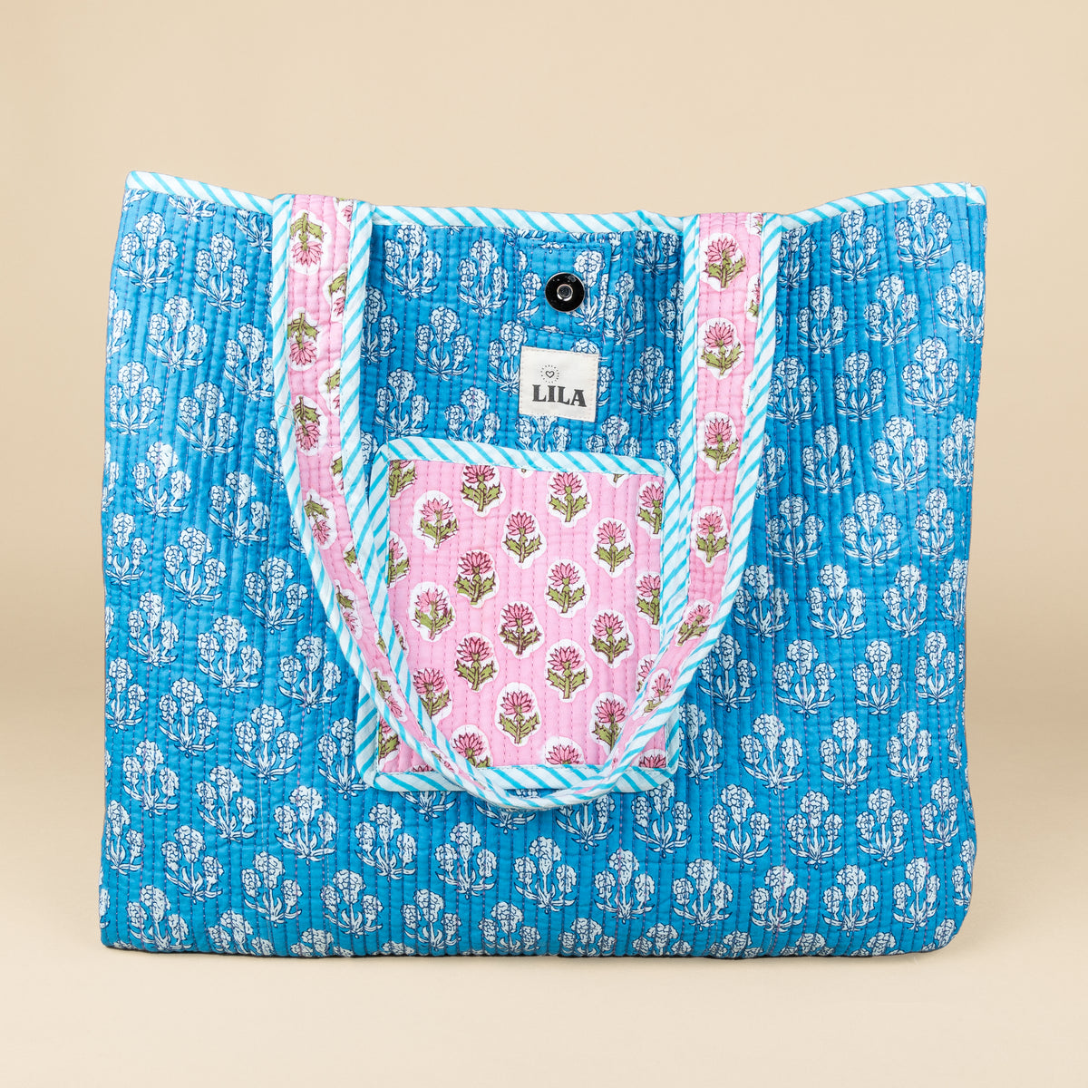 Bolso de mano - Rosa - Azul - No.15