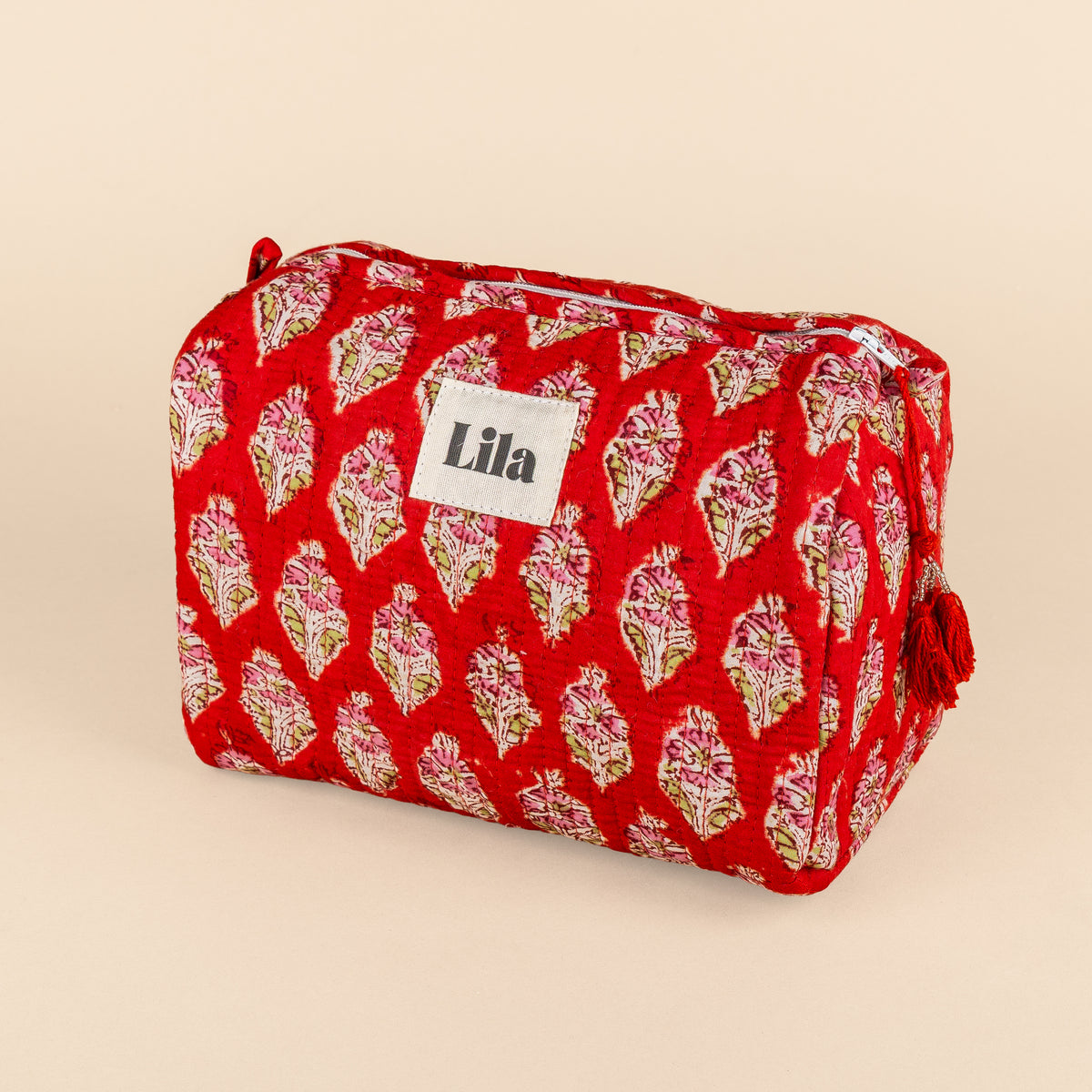 Bolso de mano - Rojo - Cremallera - Incluye neceser - No.9