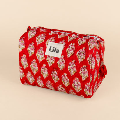 Bolso de mano - Rojo - Cremallera - Incluye neceser - No.9