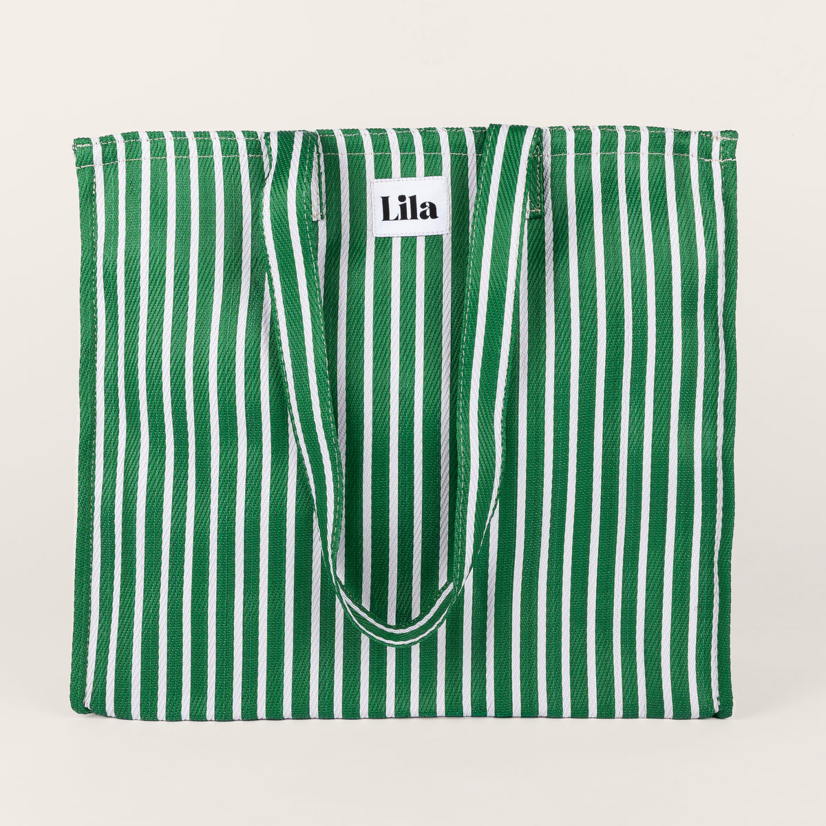 Recycled Nylon Tote - Green Stripe
