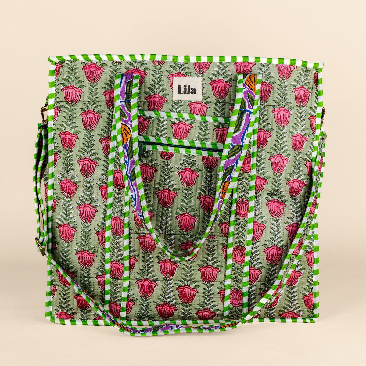 Organized Tote - Vert - Y compris trousse de toilette - no.3