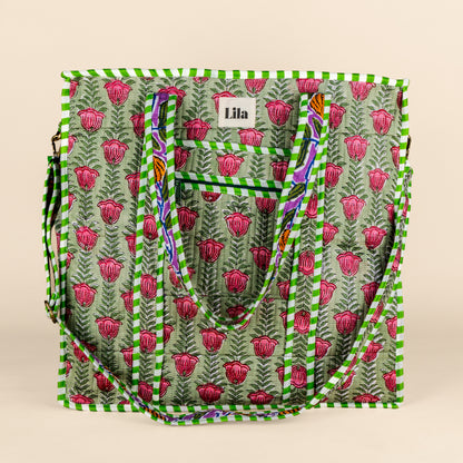 Organized Tote - Vert - Y compris trousse de toilette - no.3