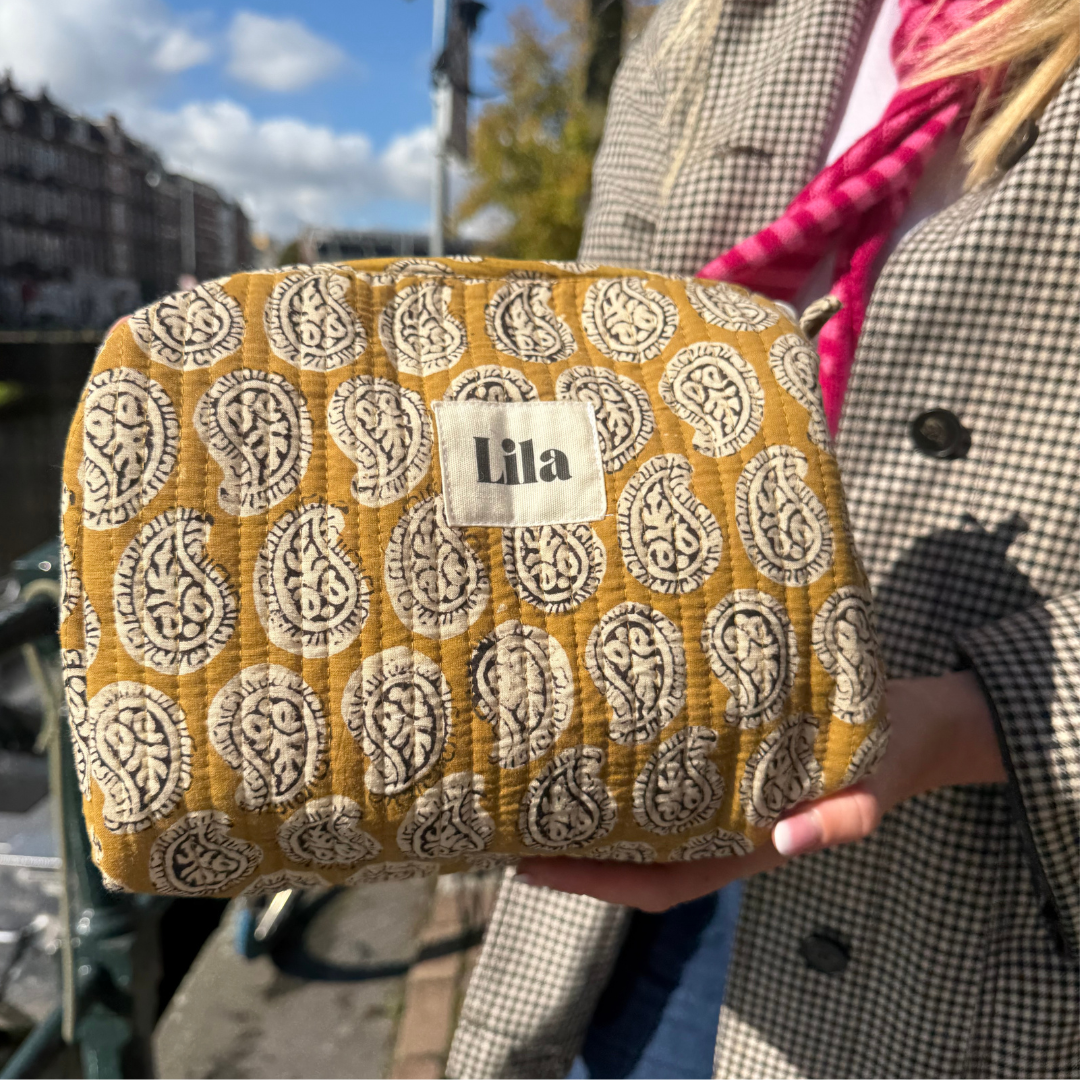 Sac fourre-tout - Paisley - Fermeture éclair - y compris trousse de toilette -No.1