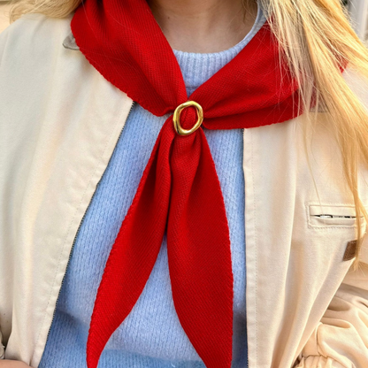 Triangle Sjaal - Rood - Festive - Klein