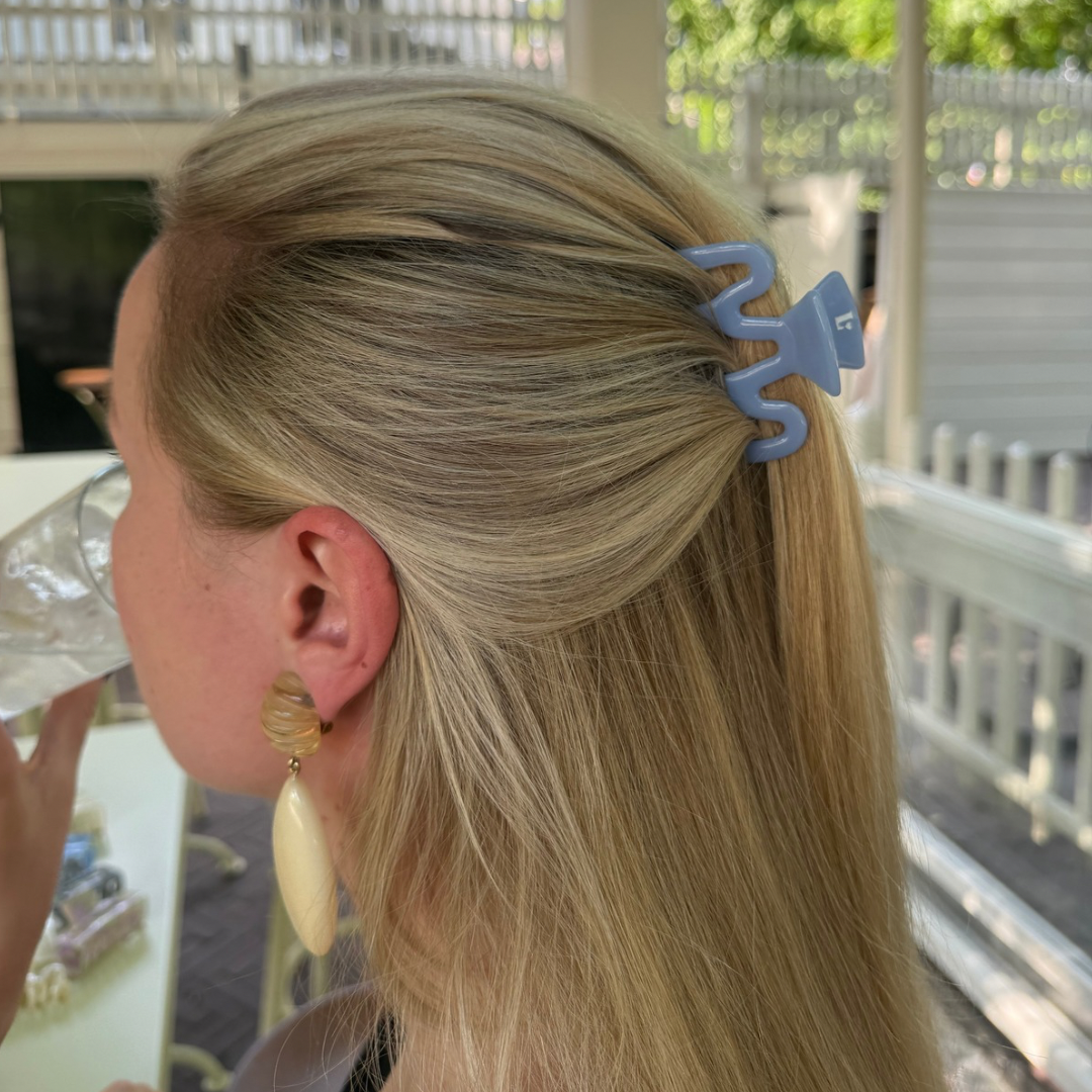 Haarclip Blauw - medium