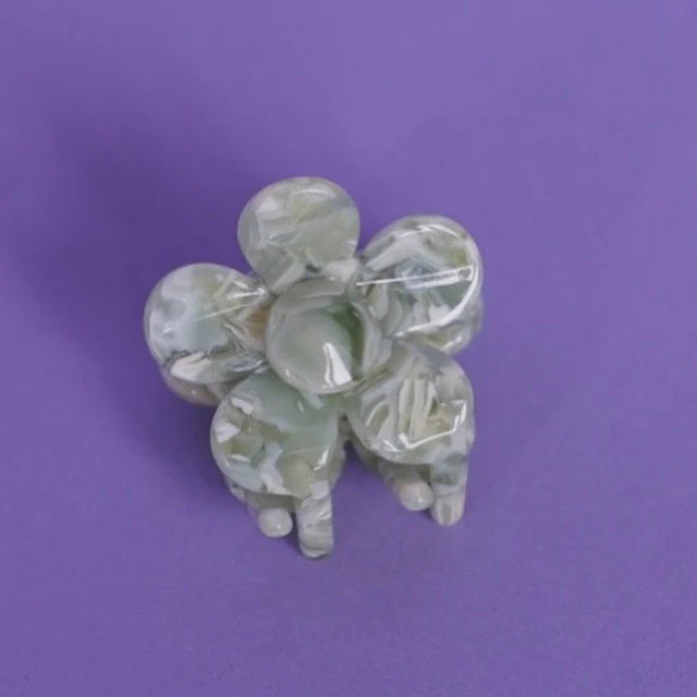 Barrette Fleur Latte-petite