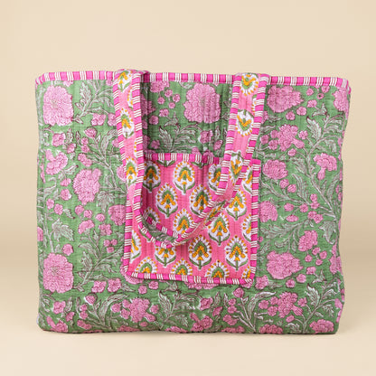 Bolso de mano - Rosa - Verde - No.8