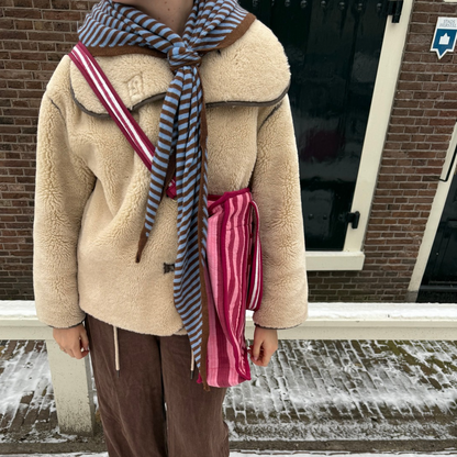 Organised Tote - Burgundy - Stripe - Inclusief toilettas- No.1