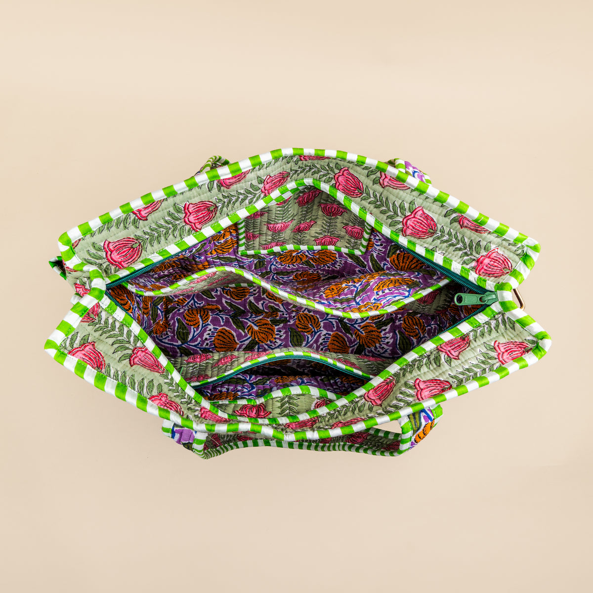 Organized Tote - Vert - Y compris trousse de toilette - no.3
