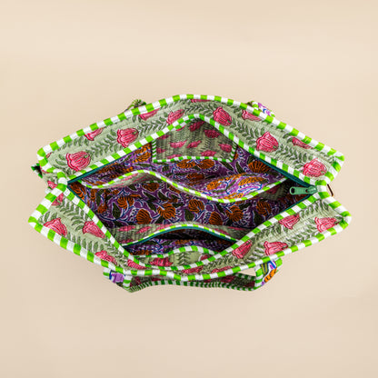 Organized Tote - Vert - Y compris trousse de toilette - no.3