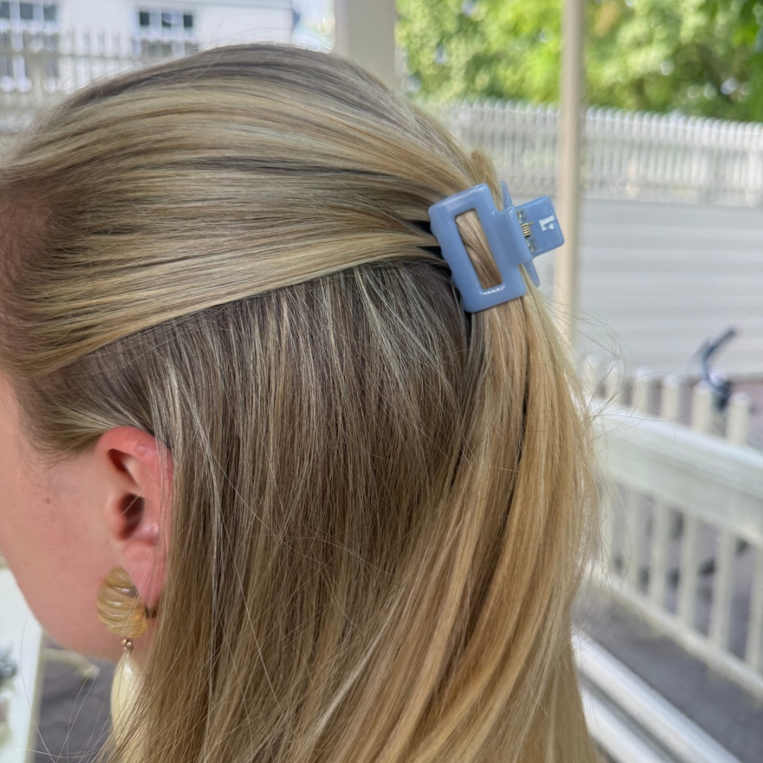 Pinza para el cabello Azul - mini