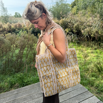 Sac fourre-tout - Paisley - Fermeture éclair - y compris trousse de toilette -No.1