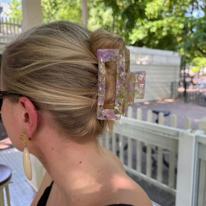 Haarclip Herfstpastel- groot