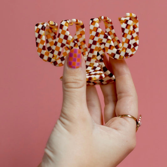 Pinza para el cabello Tablero de ajedrez
