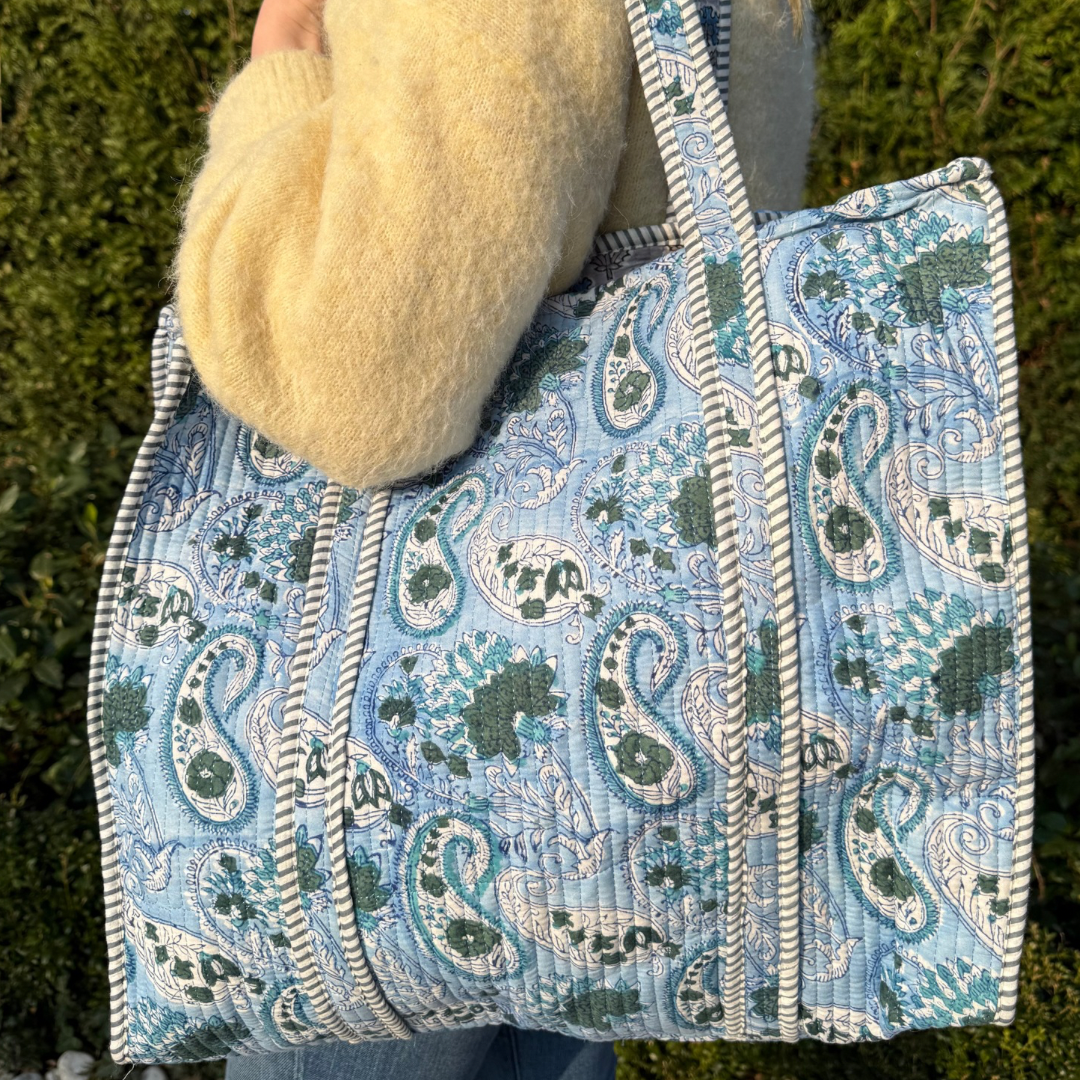 Bolso de mano - Azul claro - Gris - No.21
