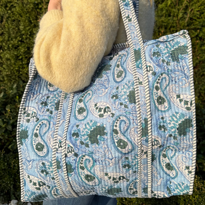 Bolso de mano - Azul claro - Gris - No.21