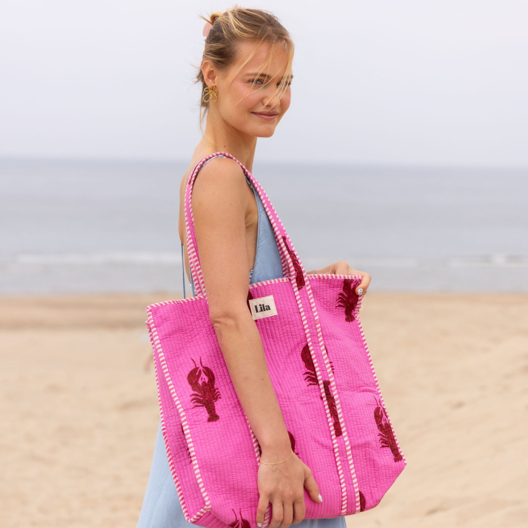 Tote bag - Lobster - Rits- inclusief toilettas -No.2