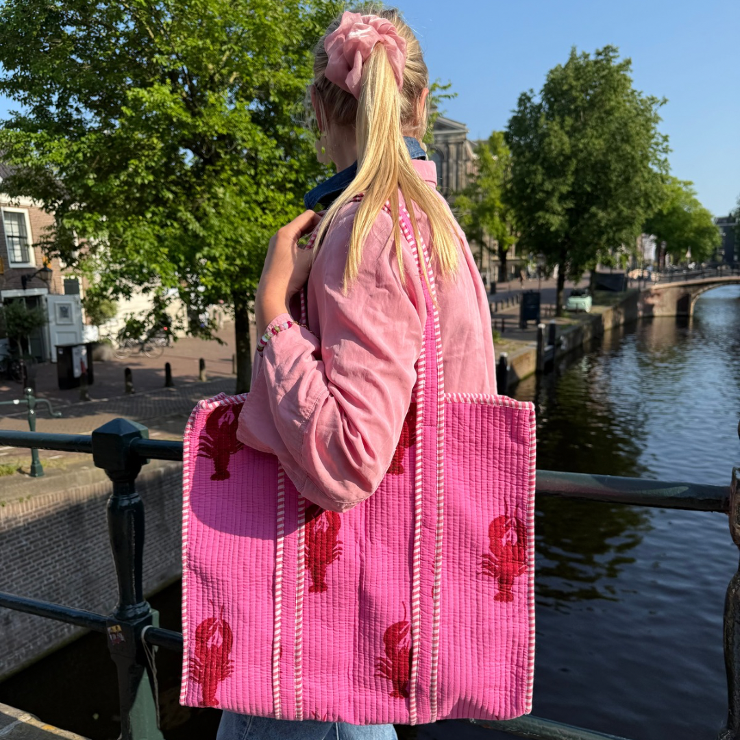 Tote bag - Lobster - Rits- inclusief toilettas -No.2