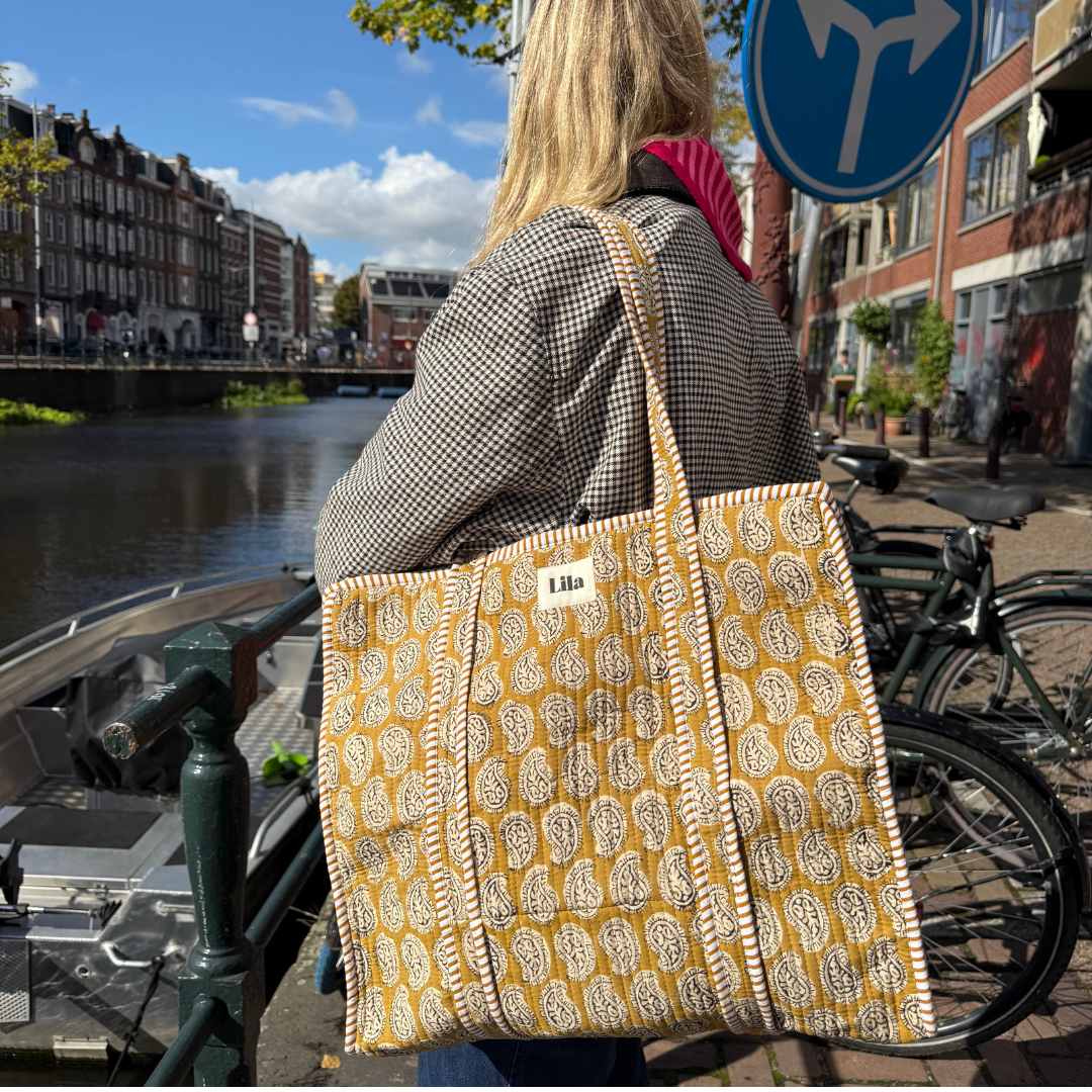 Sac fourre-tout - Paisley - Fermeture éclair - y compris trousse de toilette -No.1