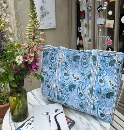 Bolso de mano - Azul claro - Gris - No.21