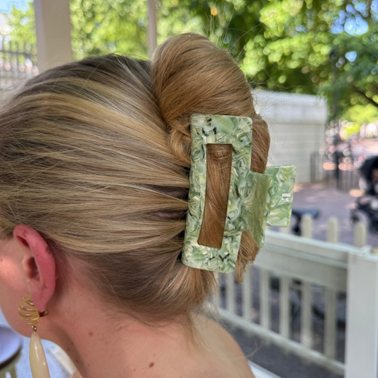 Haarclip Mosgroen