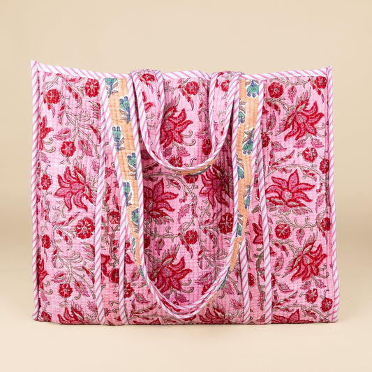 Tote Bag - Roze Rood - Oranje- Rits- No.6