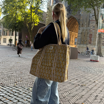 Sac fourre-tout - Paisley - Fermeture éclair - y compris trousse de toilette -No.1