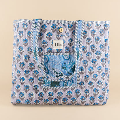 Bolso de mano - Azul claro - Gris - No.21