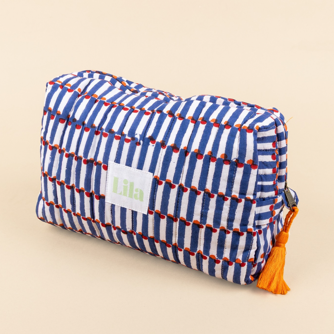 Bolso de aseo - Confeti - Azul - Grande
